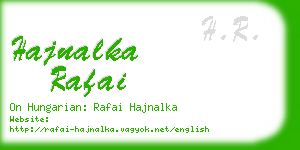 hajnalka rafai business card